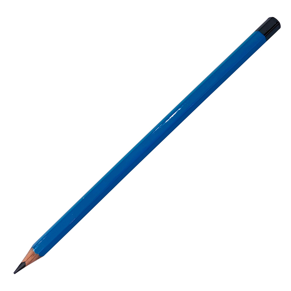 Bút chì đen lỏi 2B dạng lục giác 3678-2B-Xanh dương